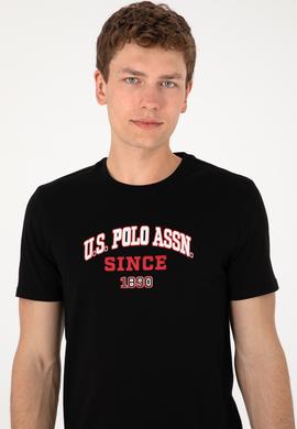 Erkek Regular Fit Bisiklet Yaka Siyah Tişört - 50307311046