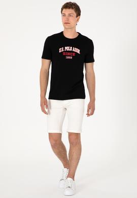 Erkek Regular Fit Bisiklet Yaka Siyah Tişört - 50307311046