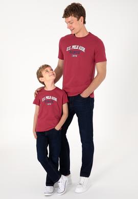 Erkek Regular Fit Bisiklet Yaka Vişne Tişört - 50307311036