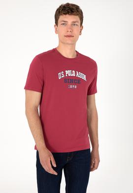 Erkek Regular Fit Bisiklet Yaka Vişne Tişört - 50307311036