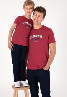 Erkek Regular Fit Bisiklet Yaka Vişne Tişört - 50307311036