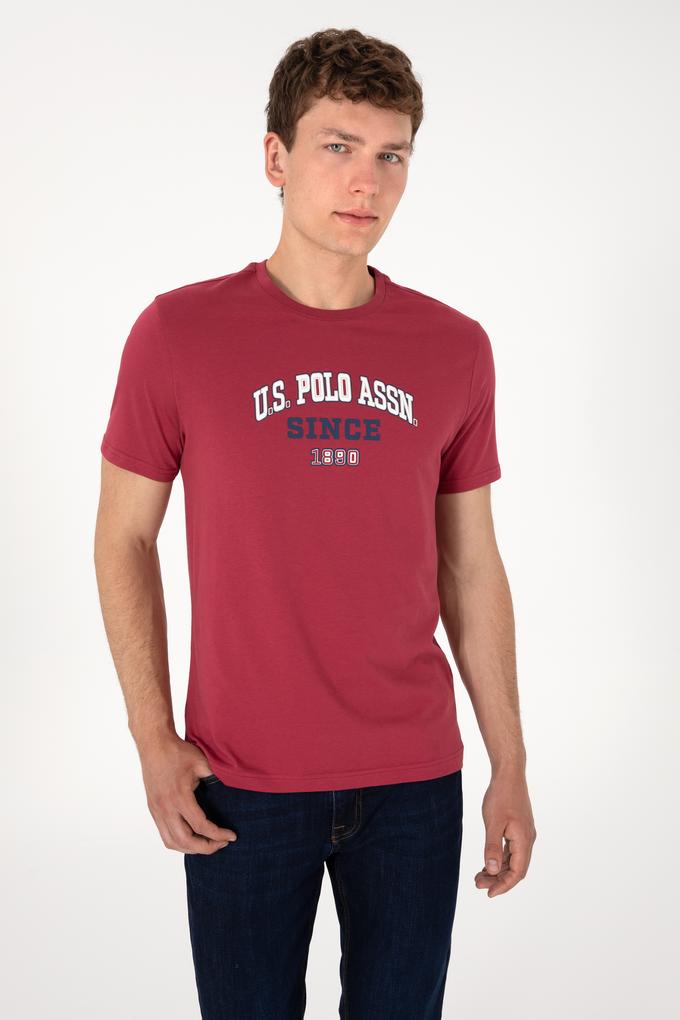 Erkek Regular Fit Bisiklet Yaka Vişne Tişört