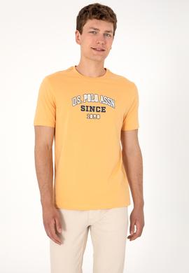 Erkek Regular Fit Bisiklet Yaka Turuncu Tişört - 50307311017