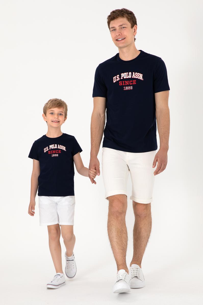 Erkek Çocuk Lacivert Bisiklet Yaka Tişört