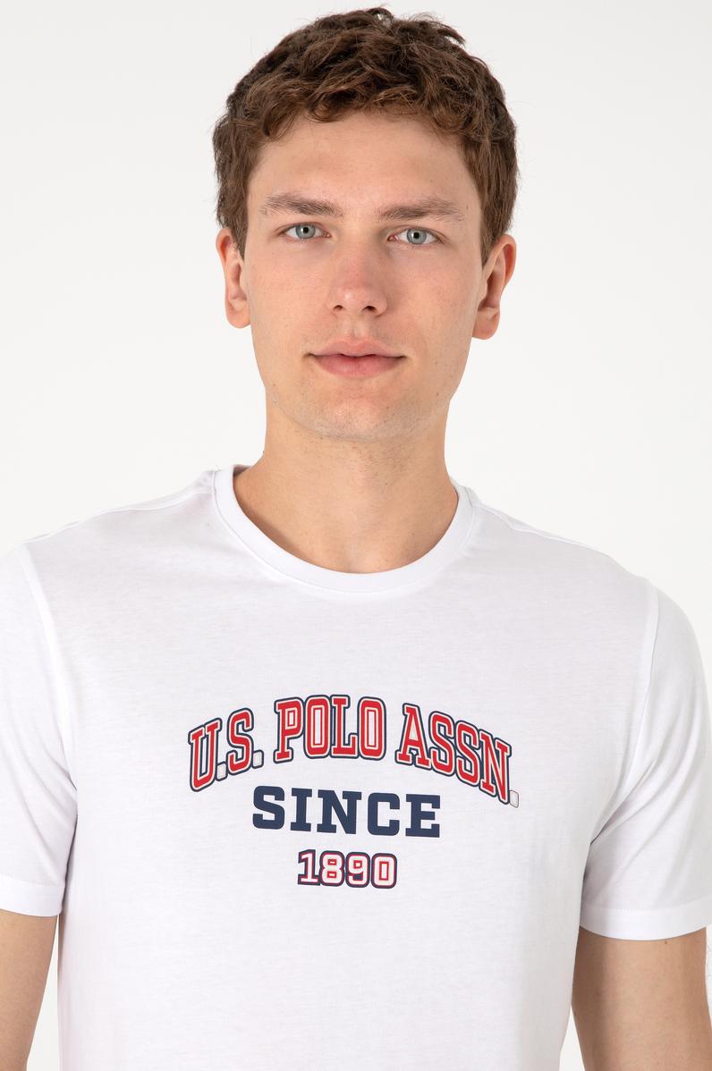 Erkek Regular Fit Bisiklet Yaka Beyaz Tişört