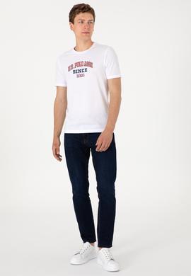 Erkek Regular Fit Bisiklet Yaka Beyaz Tişört - 50307311059