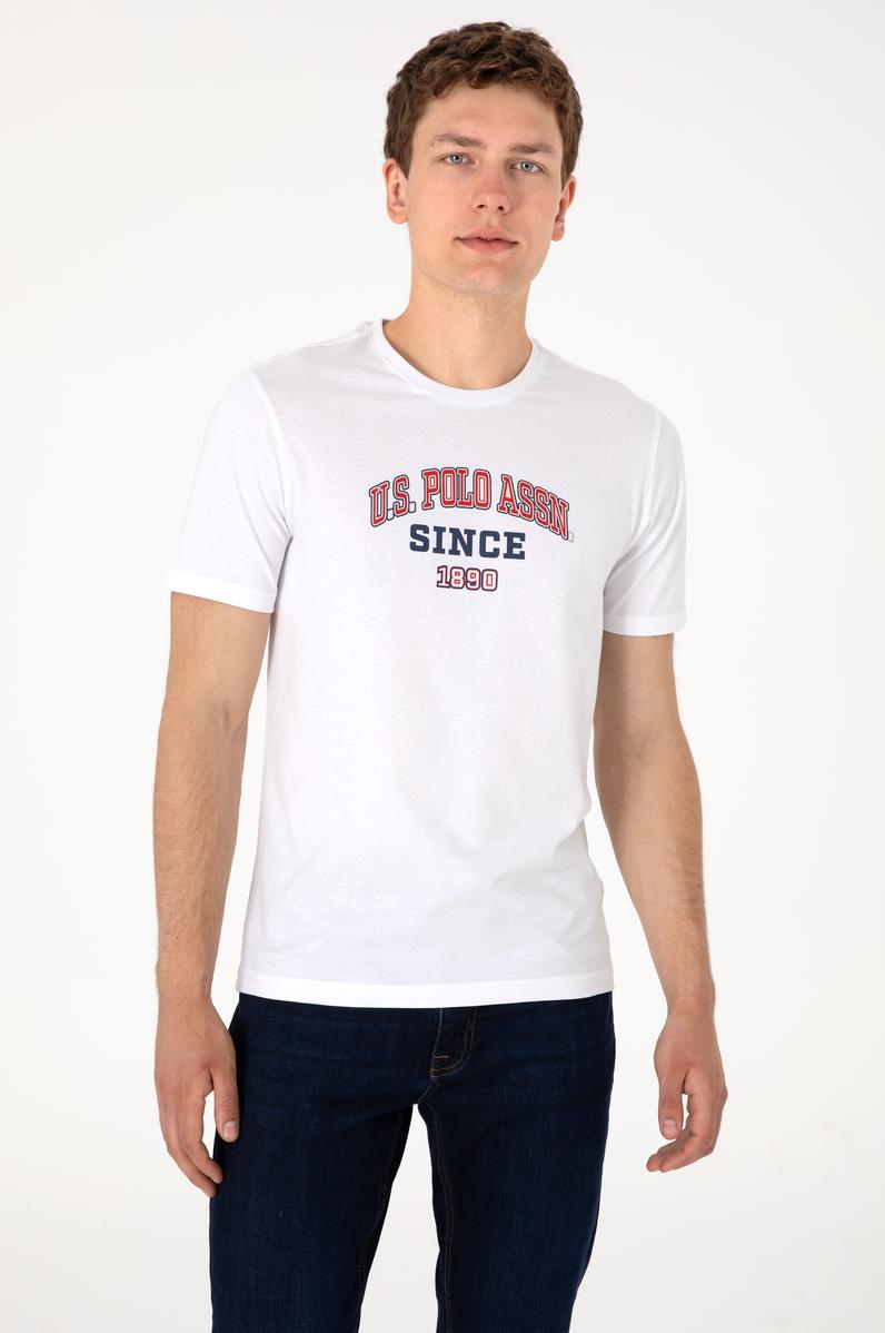 Erkek Regular Fit Bisiklet Yaka Beyaz Tişört