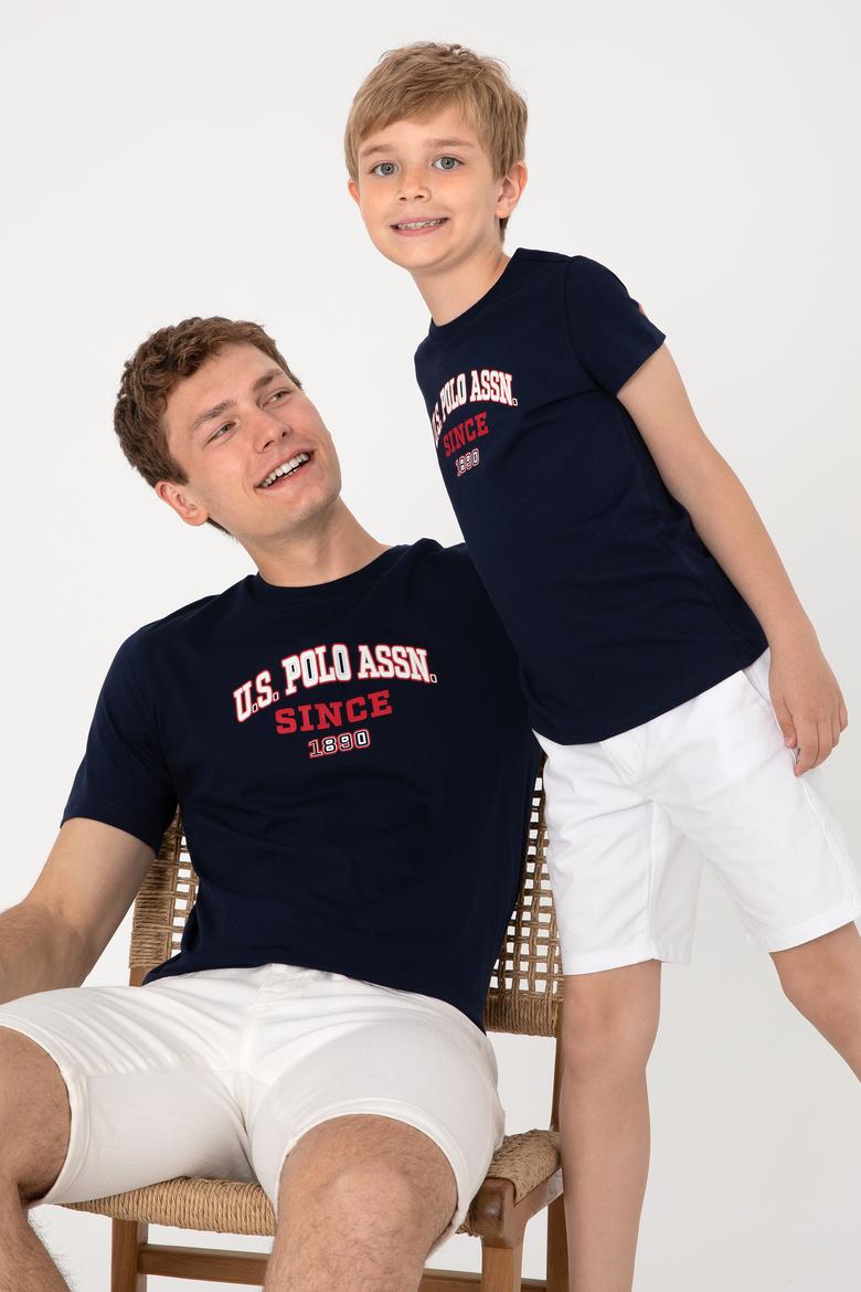 Erkek Çocuk Lacivert Bisiklet Yaka Tişört - 50307174011