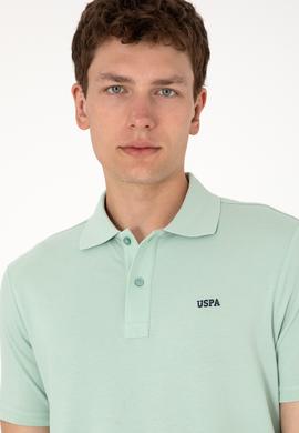 Erkek Regular Fit Polo Yaka Su Yeşili Basic Tişört - 50306007330