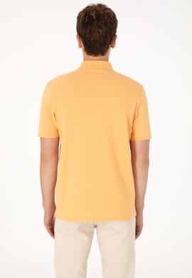 Erkek Regular Fit Polo Yaka Turuncu Basic Tişört - 50306007287