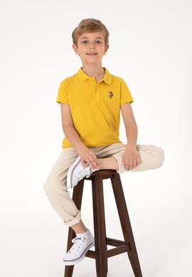 Erkek Çocuk Sarı Basic Polo Yaka Tişört - 50306484132
