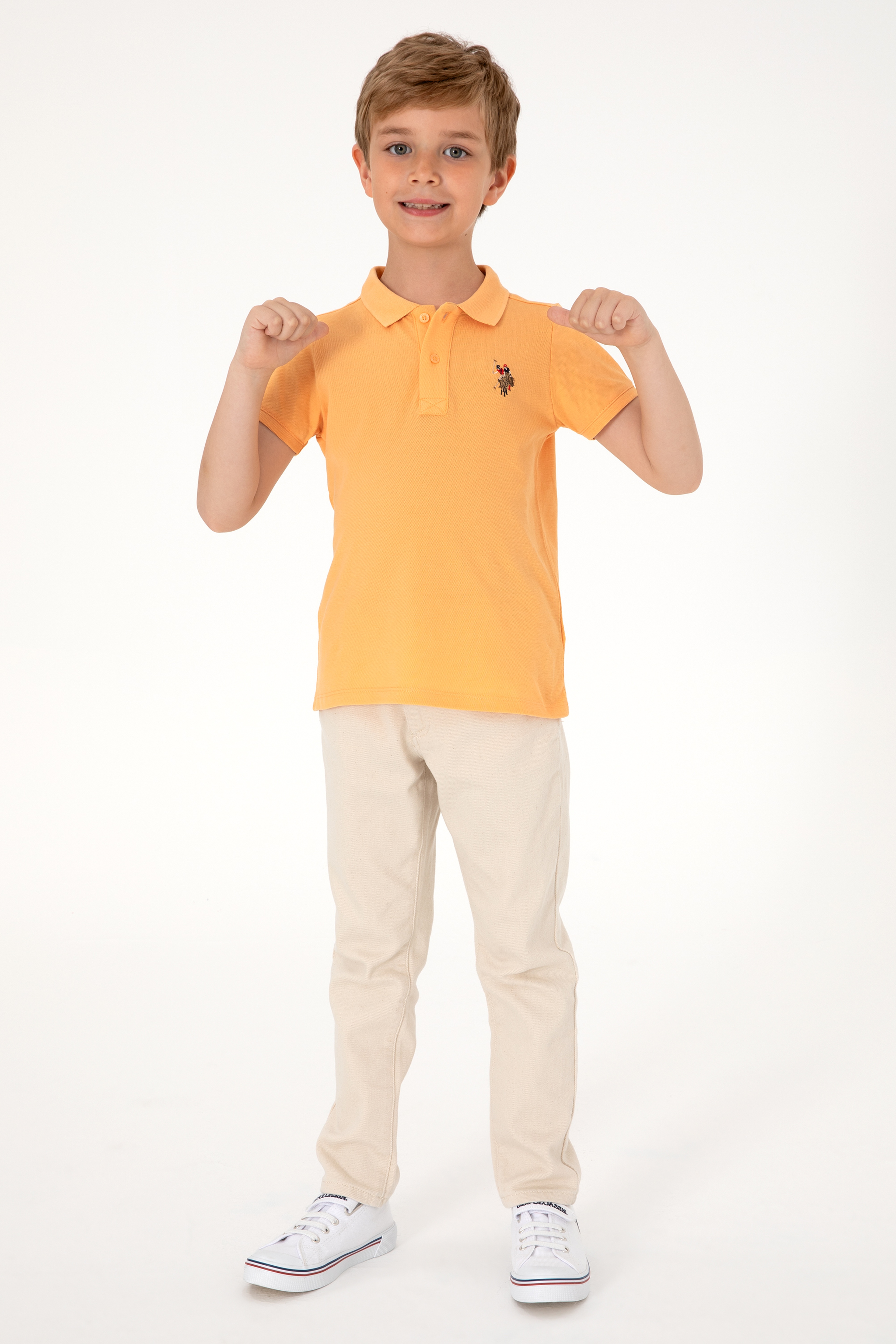 Erkek Çocuk Kavun Basic Polo Yaka Tişört - Image 1
