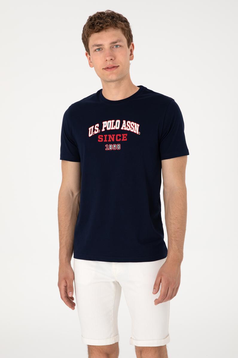 Erkek Regular Fit Bisiklet Yaka Lacivert Tişört