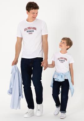 Erkek Regular Fit Bisiklet Yaka Beyaz Tişört - 50307311059