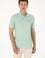 Erkek Regular Fit Polo Yaka Su Yeşili Basic Tişört
