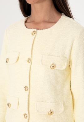 Kadın Limon Örme Ceket - 50300748006