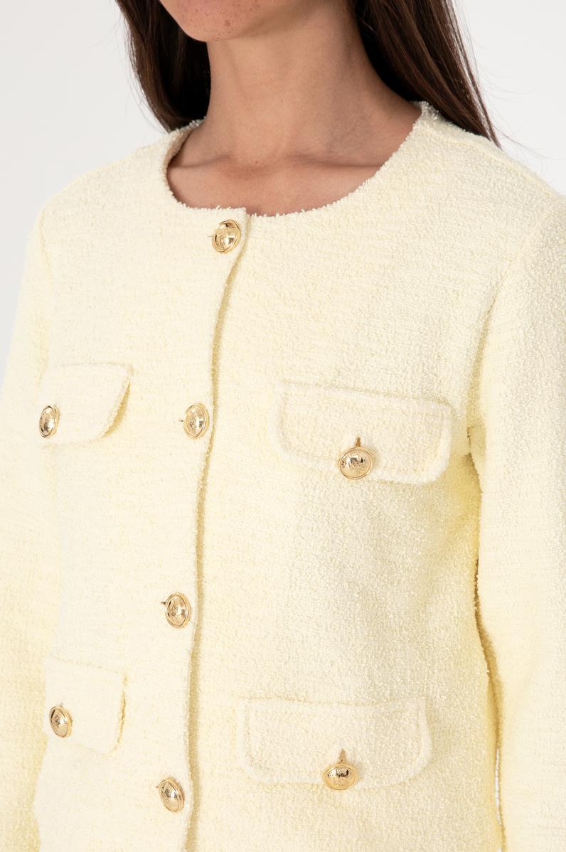 Kadın Limon Örme Ceket