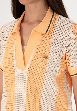 Kadın Turuncu Polo Yaka Tişört - 50300791002