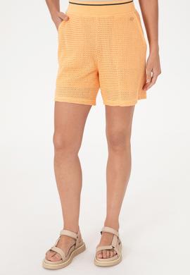 Kadın Turuncu Örme Şort - 50299894027