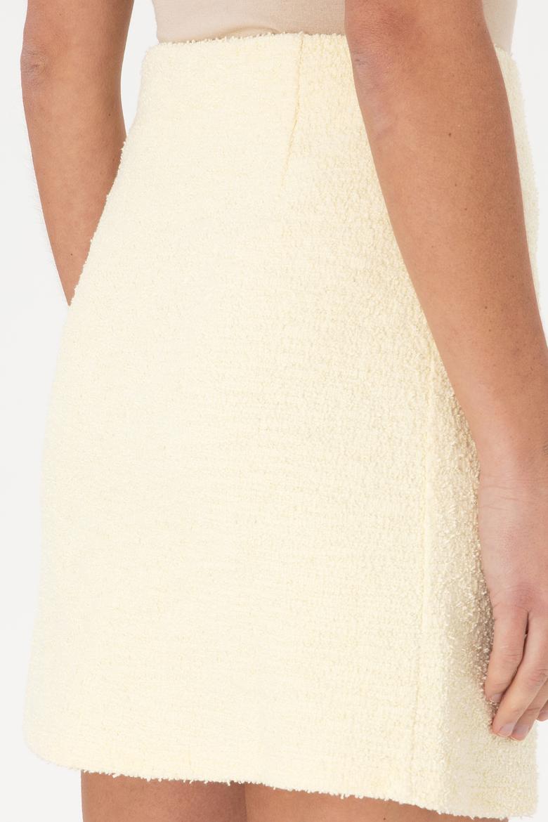 Kadın Limon Mini Boy Örme Etek - 50299860032