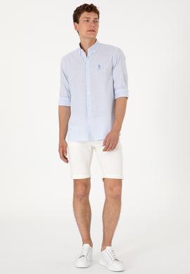 Erkek Çizgili Mavi Gömlek - 50306310030