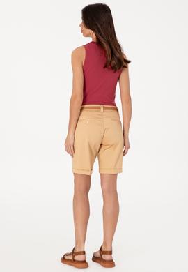 Kadın Camel Dokuma Şort - 50299160006