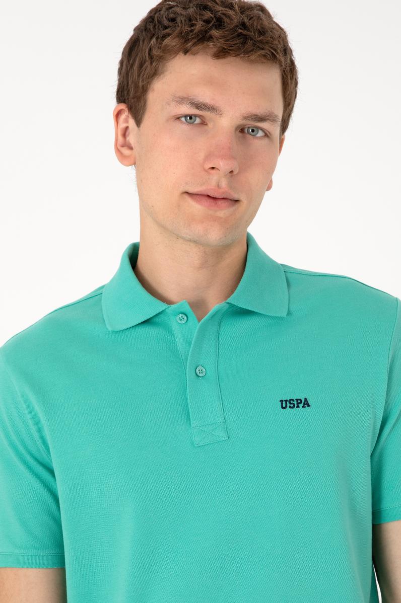 Erkek Polo Yaka Mint Basic Tişört