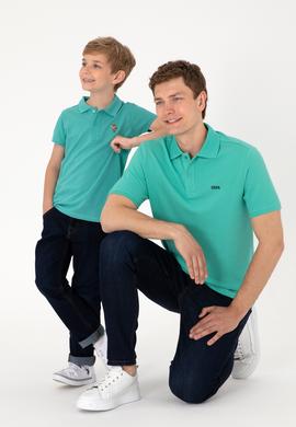 Erkek Polo Yaka Mint Basic Tişört - 50306007077