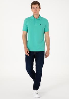 Erkek Polo Yaka Mint Basic Tişört - 50306007077