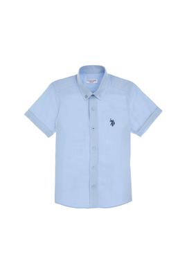 Erkek Çocuk Açık Mavi Kısa Kollu Gömlek - 50306567015