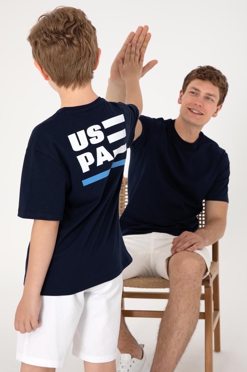 Erkek Çocuk Lacivert Comfort Bisiklet Yaka Tişört