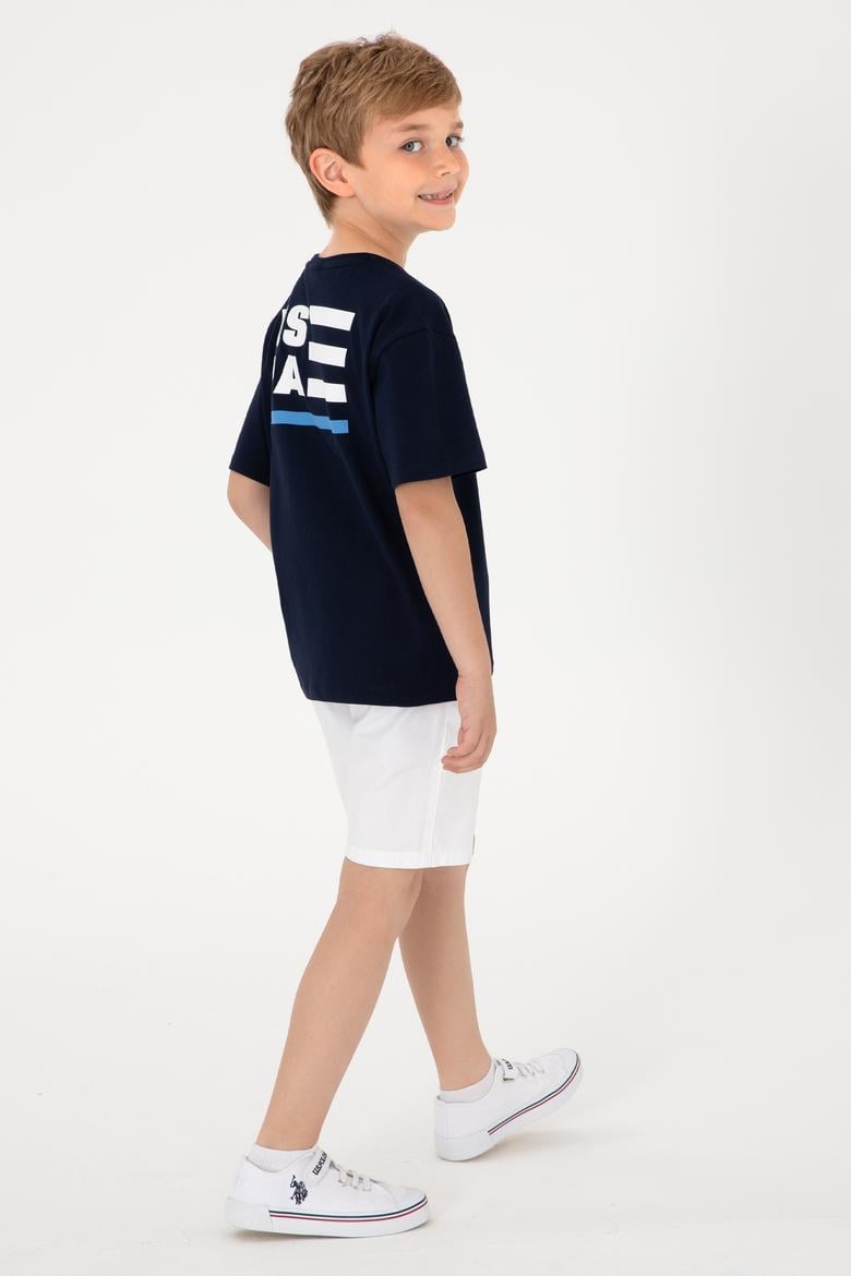 Erkek Çocuk Lacivert Comfort Bisiklet Yaka Tişört - 50307153006