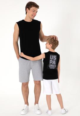 Erkek Çocuk Siyah Kolsuz Bisiklet Yaka Tişört - 50307160016