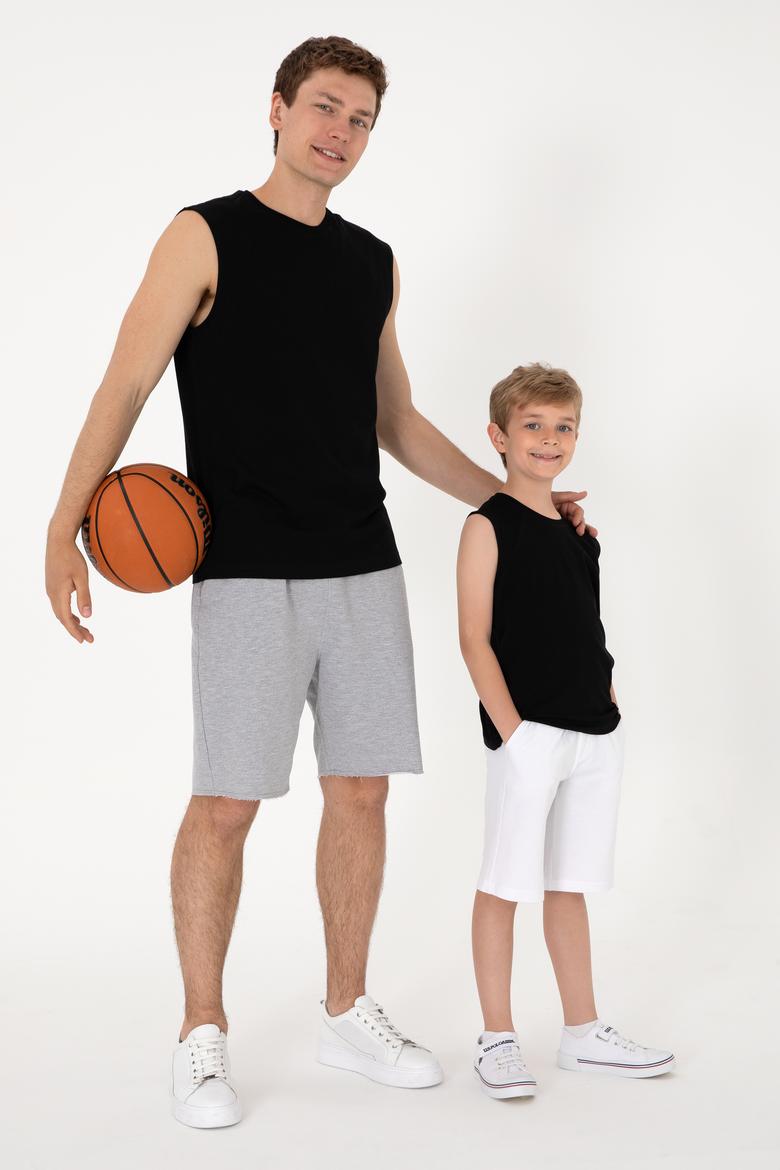 Erkek Regular Fit Bisiklet Yaka Siyah Tişört