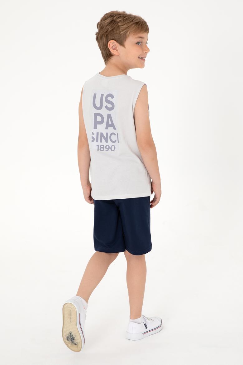 Erkek Çocuk Açık Gri Kolsuz Bisiklet Yaka Tişört - 50307160049