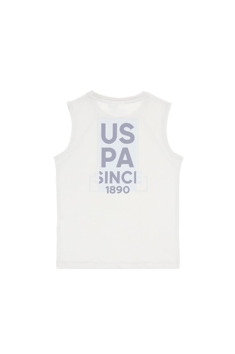 Erkek Çocuk Açık Gri Kolsuz Bisiklet Yaka Tişört