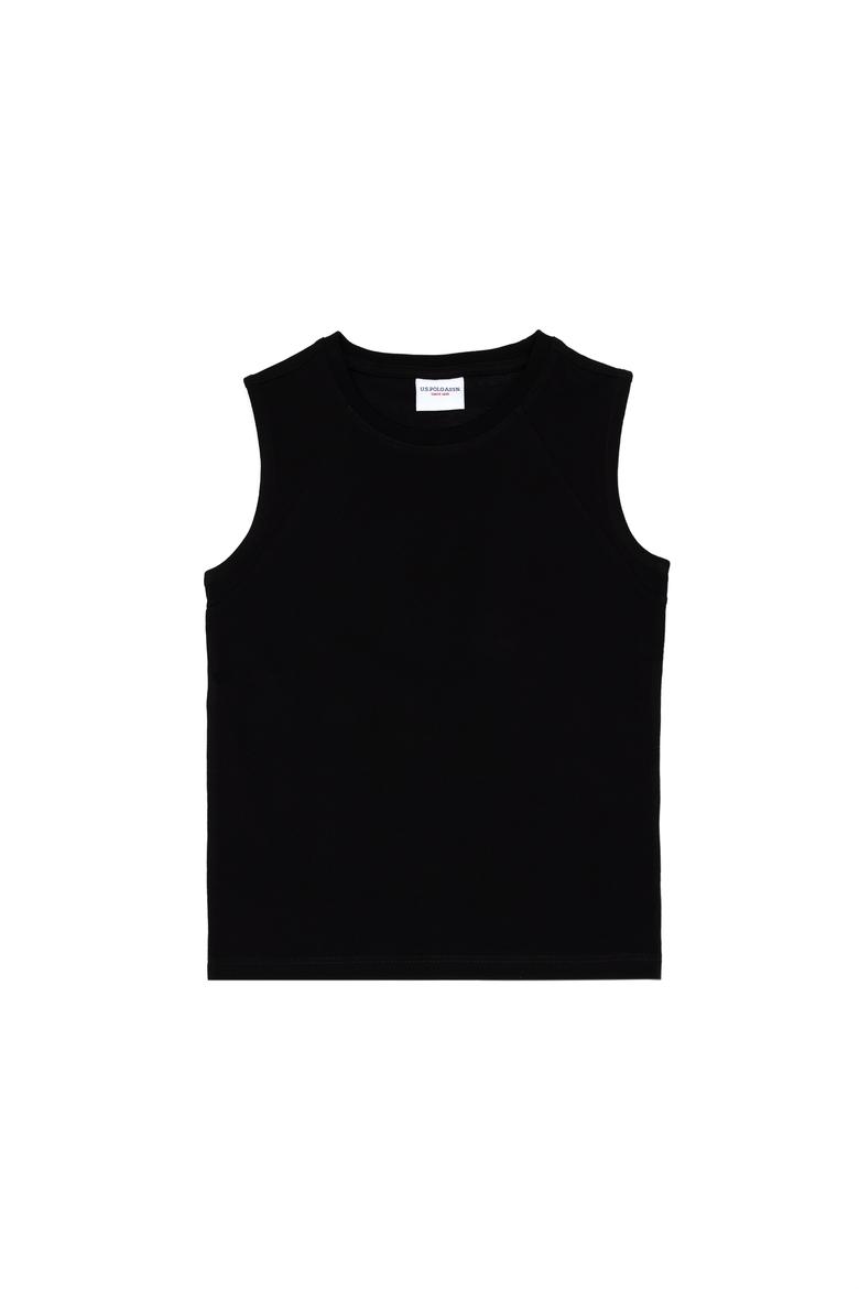 Erkek Çocuk Siyah Kolsuz Bisiklet Yaka Tişört - 50307160016