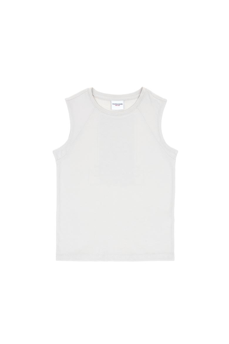 Erkek Çocuk Açık Gri Kolsuz Bisiklet Yaka Tişört - 50307160049