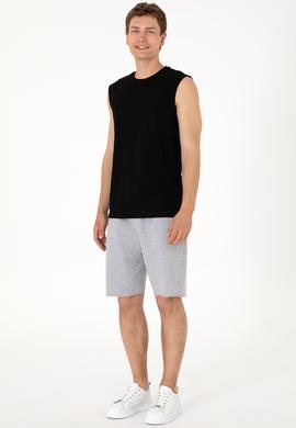 Erkek Regular Fit Bisiklet Yaka Siyah Tişört - 50307290030