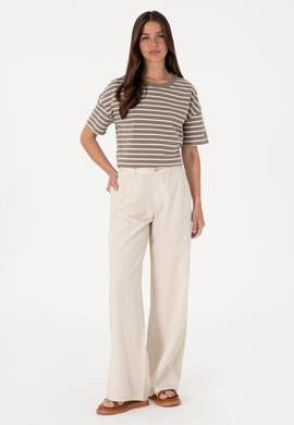 Kadın Taş Loose Fit Kanvas Pantolon - 50309122014