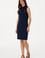 Kadın Lacivert Kolsuz Polo Yaka Mini Boy Örme Elbise