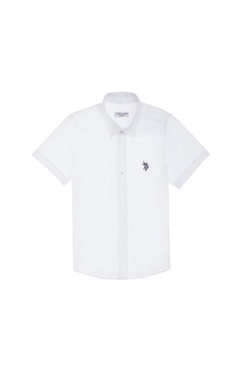 Erkek Çocuk Beyaz Kısa Kollu Gömlek - 50306567008