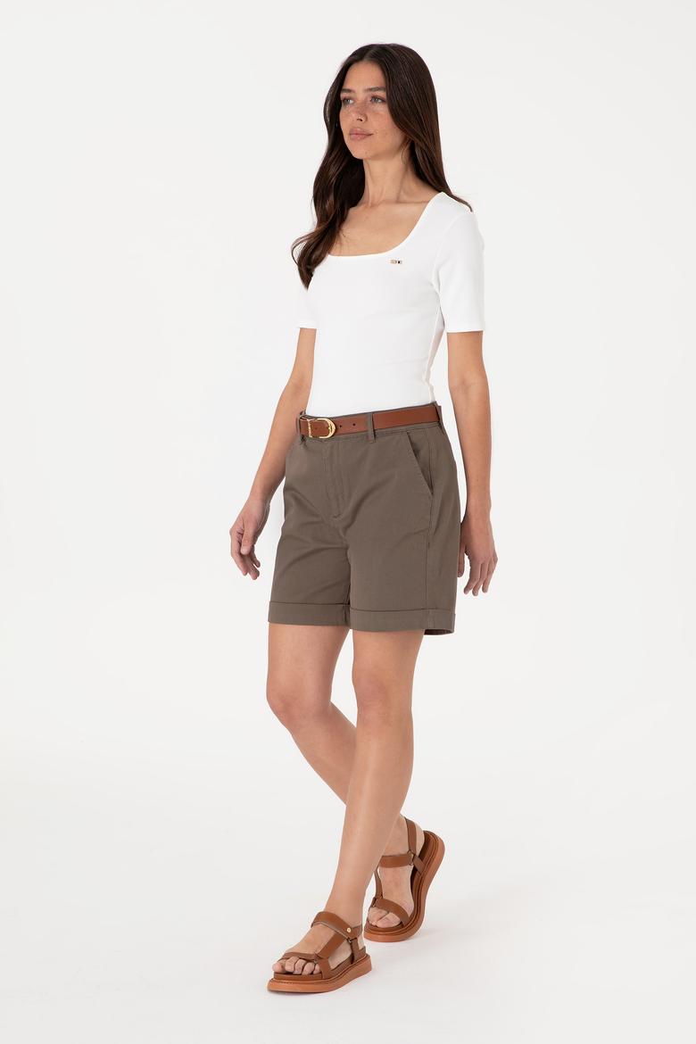 Kadın Vizon Dokuma Şort - 50309125022