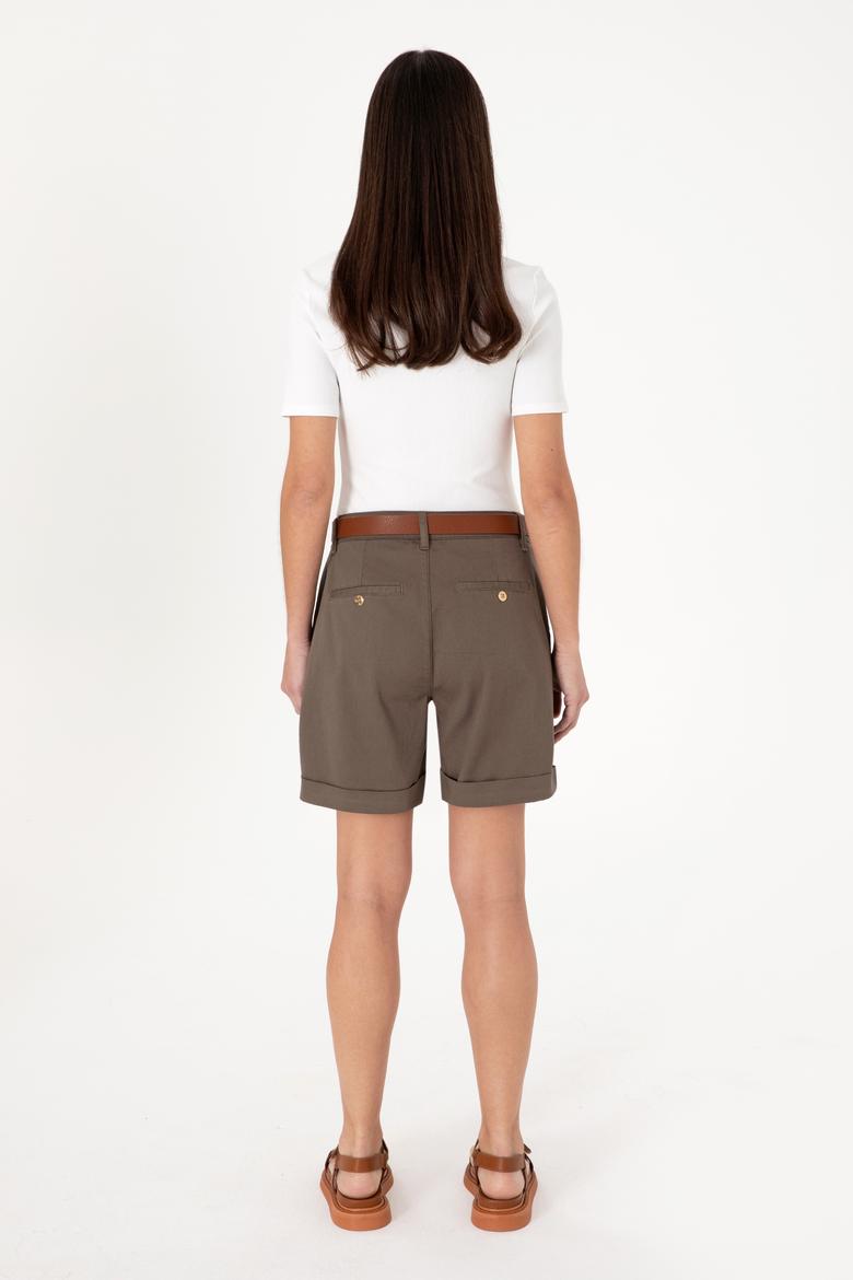 Kadın Vizon Dokuma Şort - 50309125022