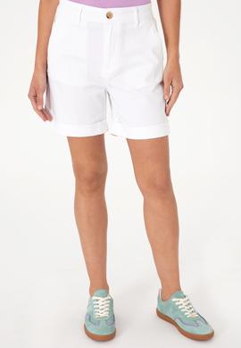 Kadın Beyaz Dokuma Şort - 50309125007