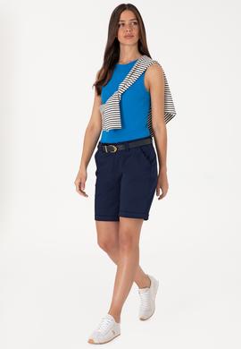 Kadın Lacivert Dokuma Şort - 50299160020