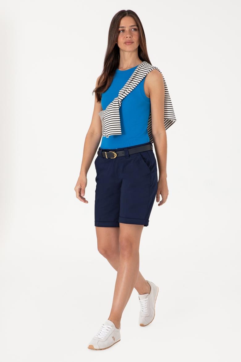Kadın Lacivert Dokuma Şort - 50299160020