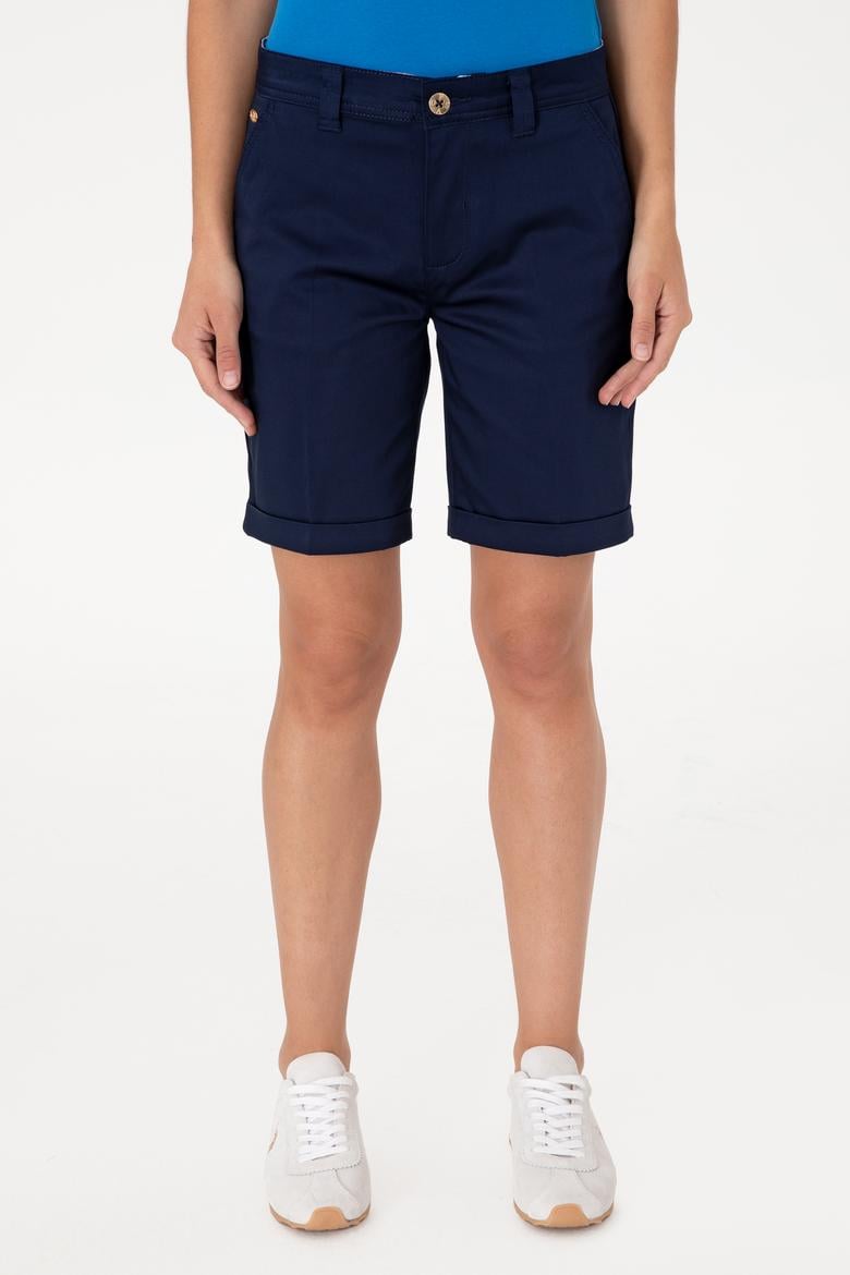 Kadın Lacivert Dokuma Şort - 50299160020