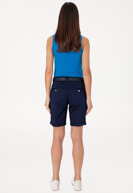 Kadın Lacivert Dokuma Şort - 50299160020
