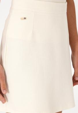 Kadın Krem Mini Boy Örme Etek - 50306739004